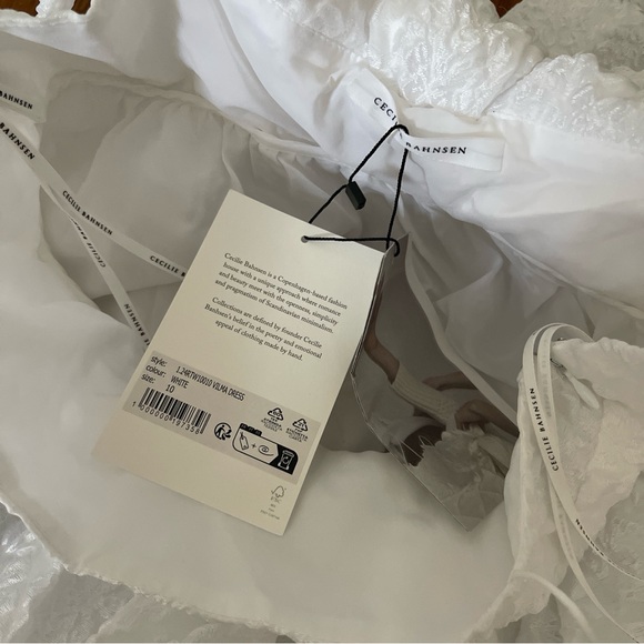 NWT Cecilie Bahnsen Vilma Dress in White Couture Wedding Gown Dramatic Bow Bride - Picture 12 of 16